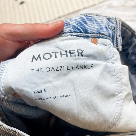 Mother Superior The Dazzler Ankle Lost It Blue Distressed Size 23 NWT - Picture 5 of 13